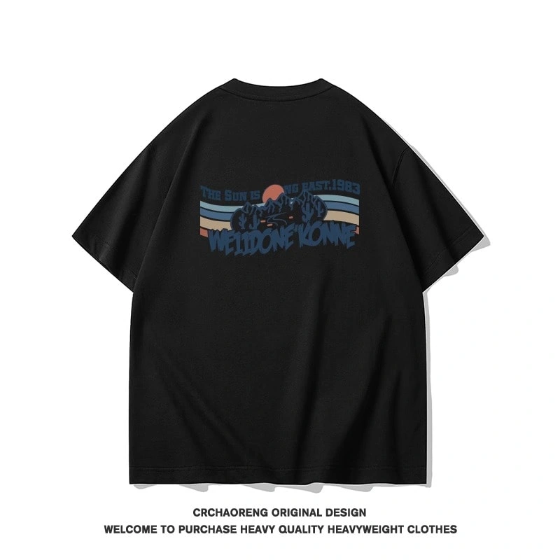 We11done Konne Niche Trend Brand Street Short Sleeve T-Shirt Men Casual Loose Versatile Top