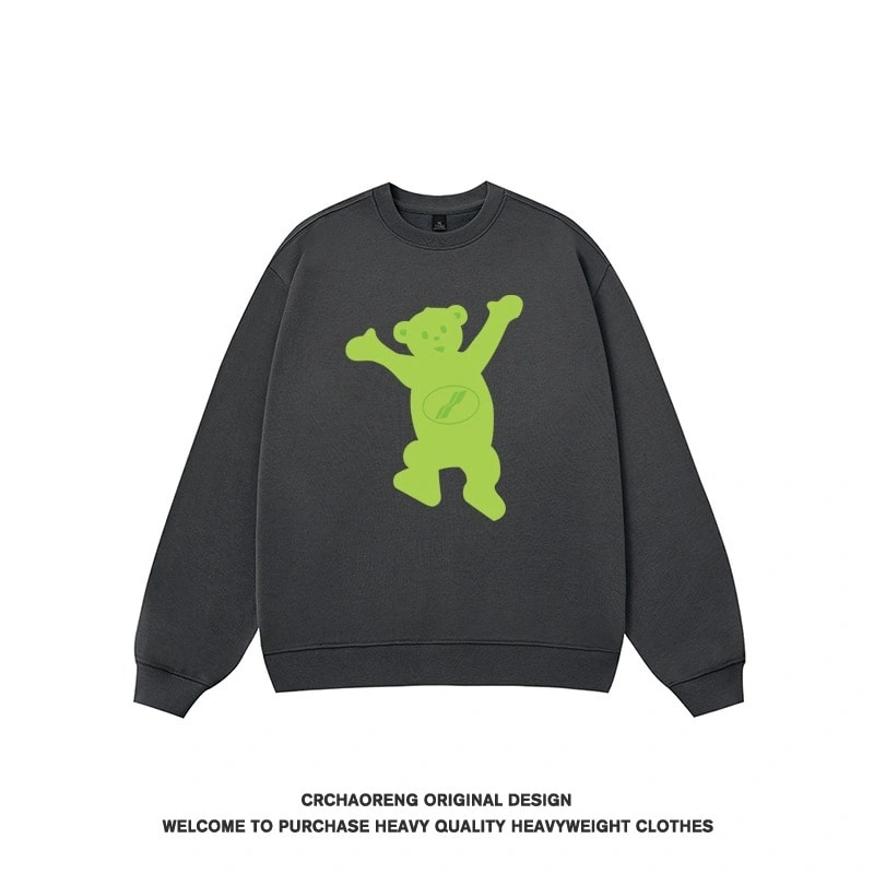 We11done Konne Print Bear Trend Brand Student Plus Sizeweight Loose Couple Crew Neck Sweatshirt Men Style 2