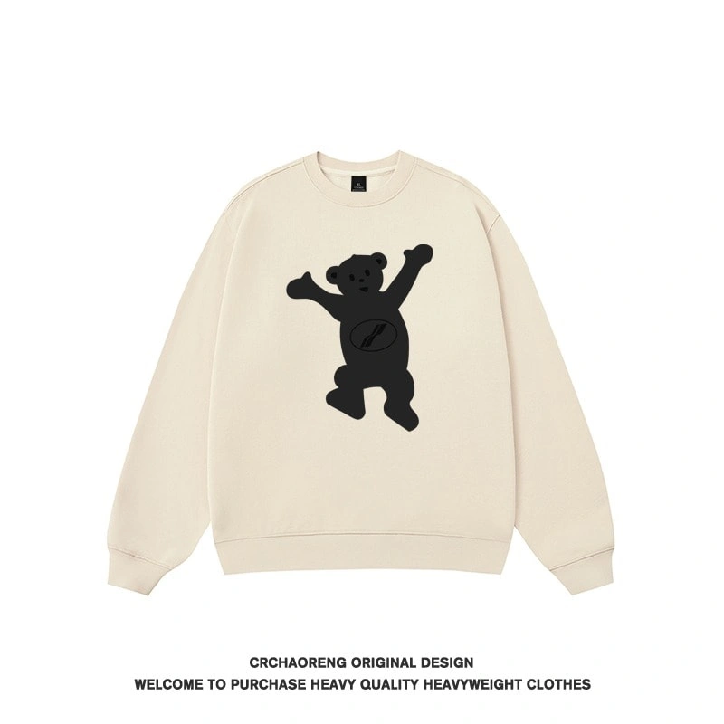 We11done Konne Print Bear Trend Brand Student Plus Sizeweight Loose Couple Crew Neck Sweatshirt Men Style 5