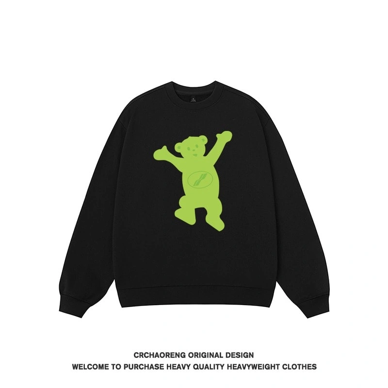 We11done Konne Print Bear Trend Brand Student Plus Sizeweight Loose Couple Crew Neck Sweatshirt Men