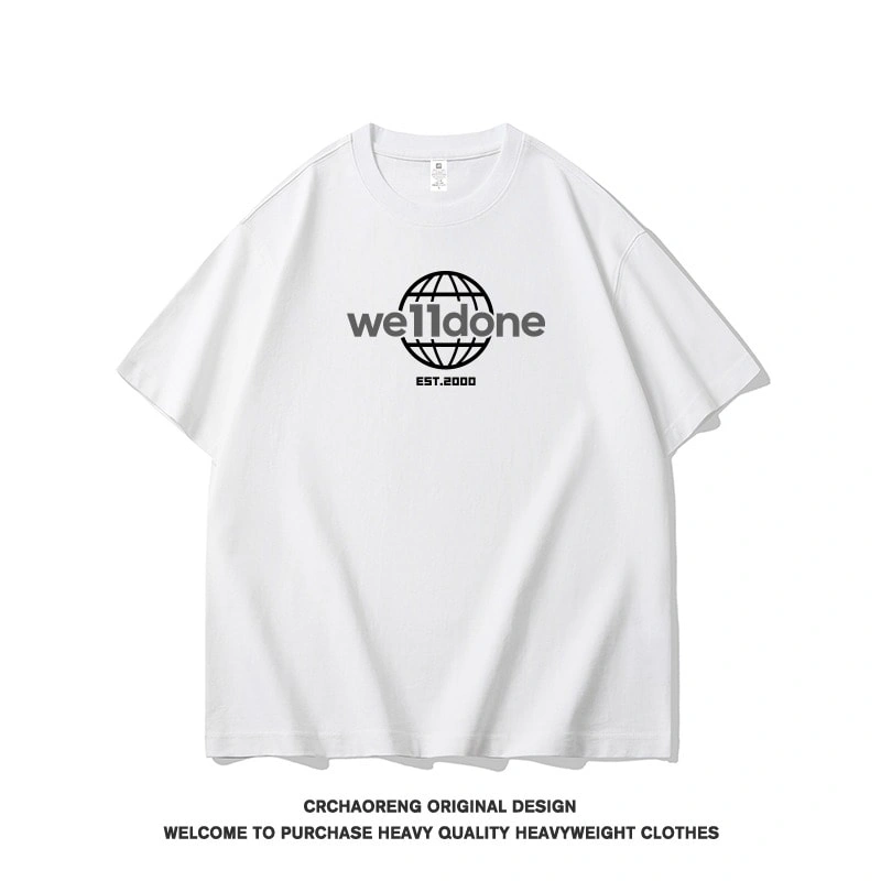 We11done Konne Pure Cotton Casual Loose Half Sleeve Top Crew Neck Short Sleeve T-Shirt Men Style 3