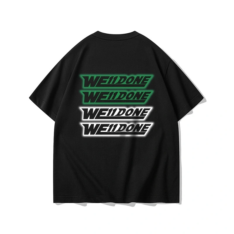 We11done Konne Pure Cotton Crew Neck Short Sleeve T-Shirt Men Casual Loose Simple Versatile Top Style 1