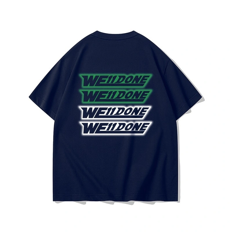 We11done Konne Pure Cotton Crew Neck Short Sleeve T-Shirt Men Casual Loose Simple Versatile Top Style 3