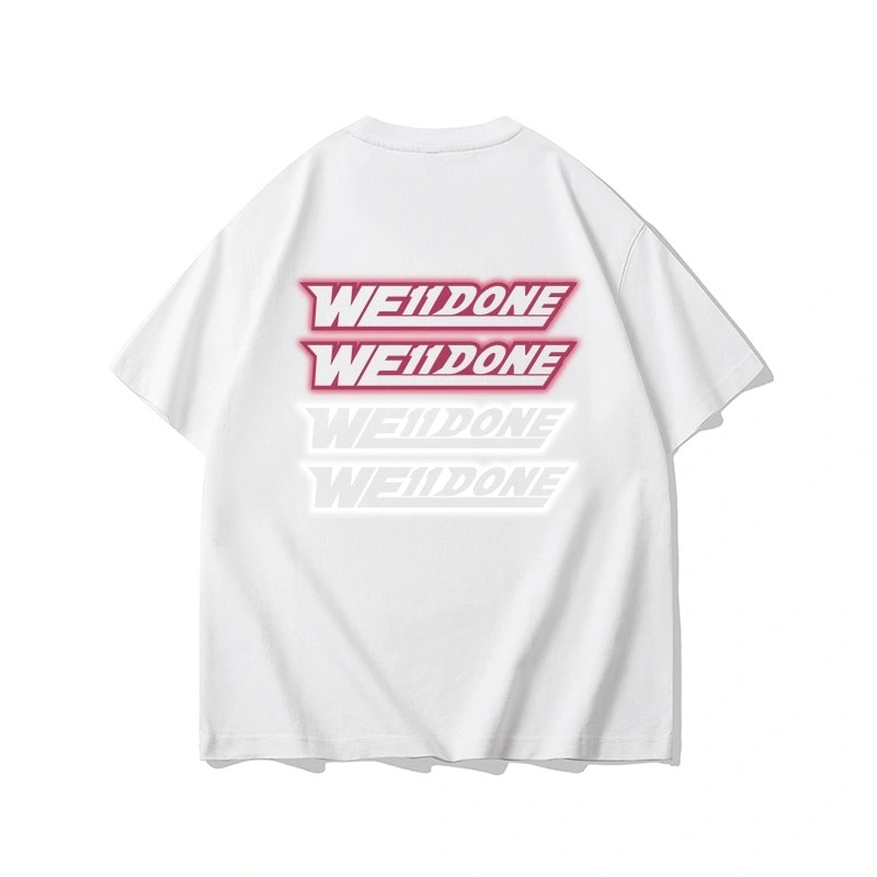 We11done Konne Pure Cotton Crew Neck Short Sleeve T-Shirt Men Casual Loose Simple Versatile Top