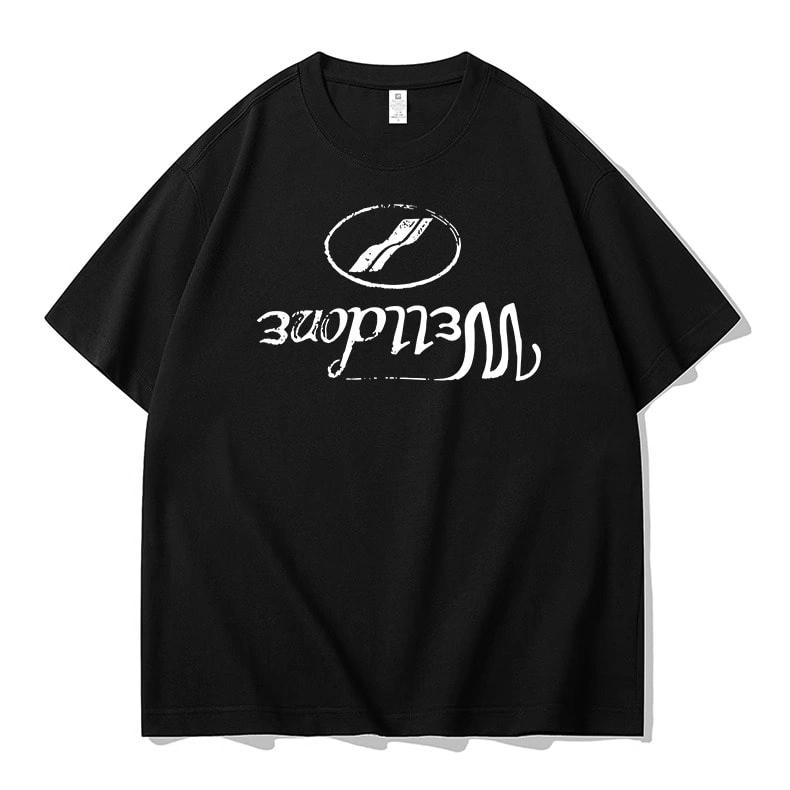 We11done Konne Pure Cotton Crew Neck Short Sleeve T-Shirt Men Fashion Trend Versatile Long Sleeve Top