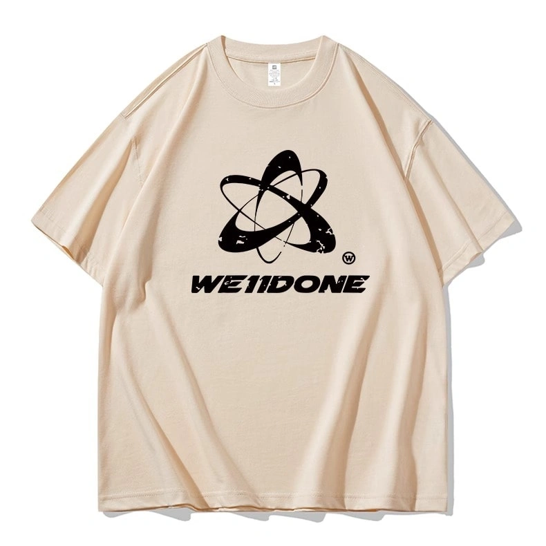 We11done Konne Pure Cotton Crew Neck Short Sleeve T-Shirt Men Street Loose Half Sleeve Top Style 3