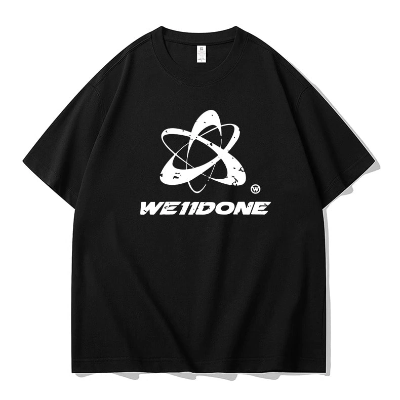 We11done Konne Pure Cotton Crew Neck Short Sleeve T-Shirt Men Street Loose Half Sleeve Top