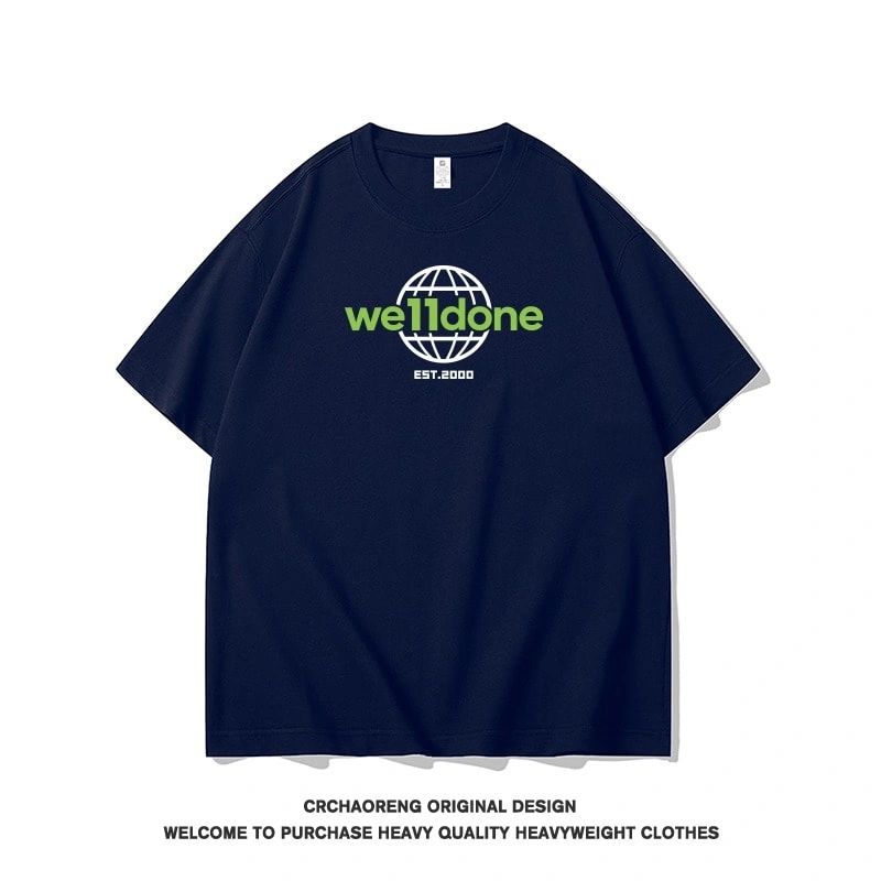 We11done Konne Pure Cotton Crew Neck T-Shirt Men Trend Brand Casual Loose Top Short Sleeve Style 2