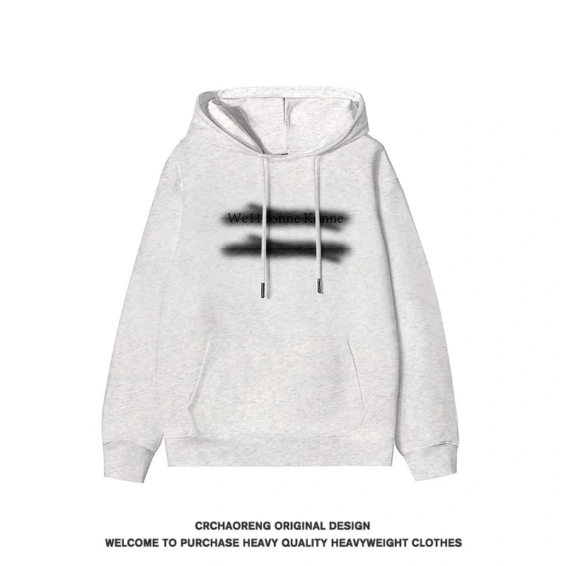 We11done Konne Pure Cotton Fleece Hoodie Men Trend Retro High Street Jacket Style 4