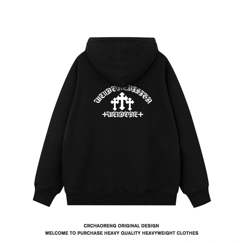 We11done Konne Pure Cotton Fleece Jacket Print Retro Hoodie Men