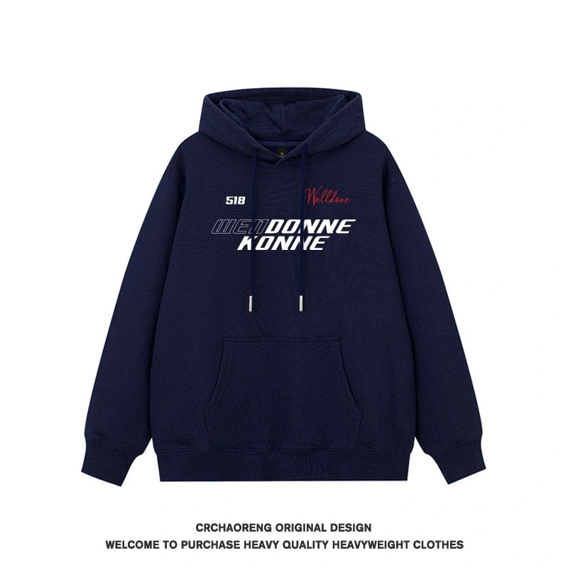 We11done Konne Pure Cotton Fleece Jacket Retro Stiff Hoodie Men Style 1