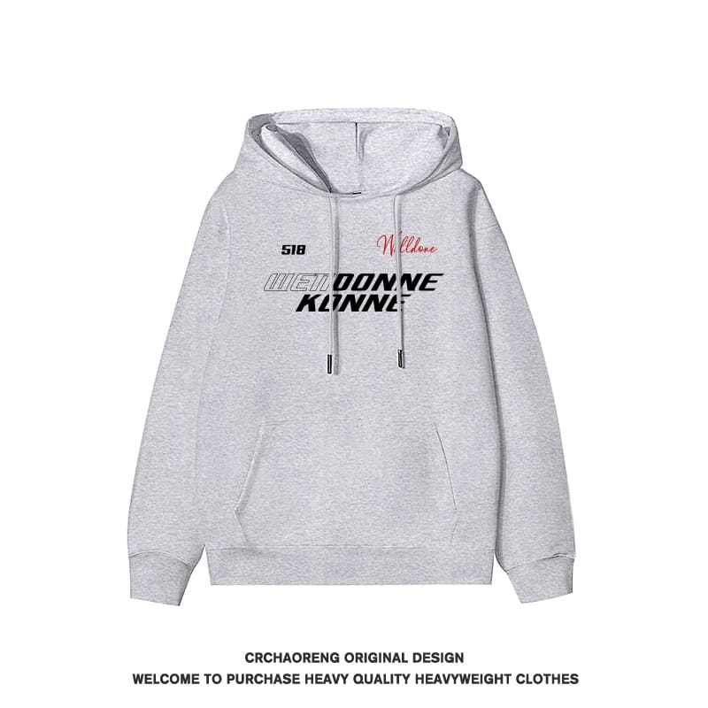 We11done Konne Pure Cotton Fleece Jacket Retro Stiff Hoodie Men Style 3