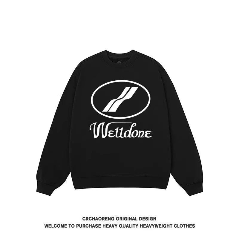 We11done Konne Pure Cotton Fleece Loose Pullover Trend Brand Men’s Shirt Crew Neck Sweatshirt Men