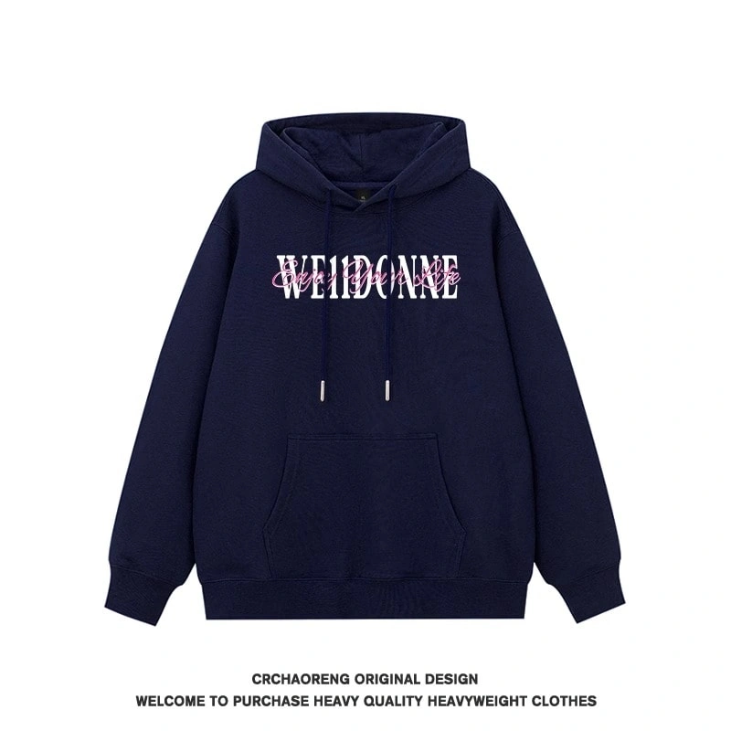 We11done Konne Pure Cotton Fleece Thick Jacket Casual Loose Hoodie Men Style 1