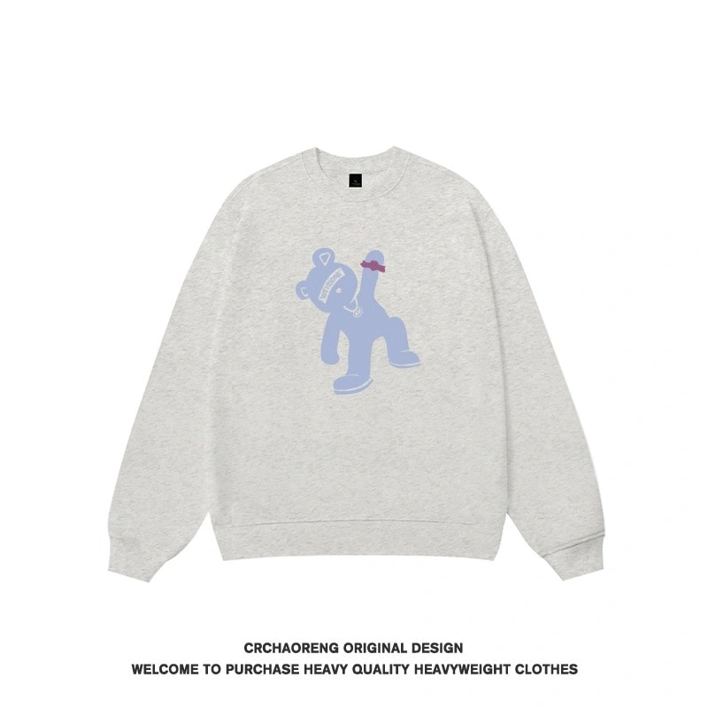 We11done Konne Pure Cottonweight Crew Neck Sweatshirt Men 2024 New Fleece Loose Top Style 4