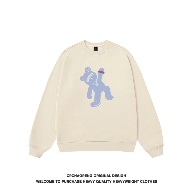 We11done Konne Pure Cottonweight Crew Neck Sweatshirt Men 2024 New Fleece Loose Top Style 5