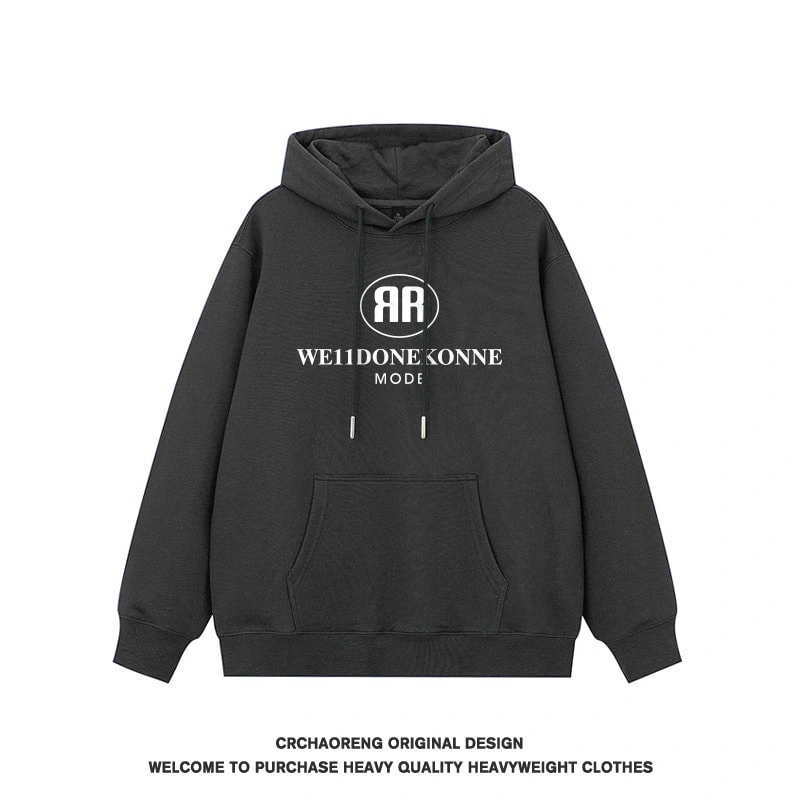 We11done Konne Pure Cottonweight Hoodie Men Retro Loose Youth Jacket Style 2