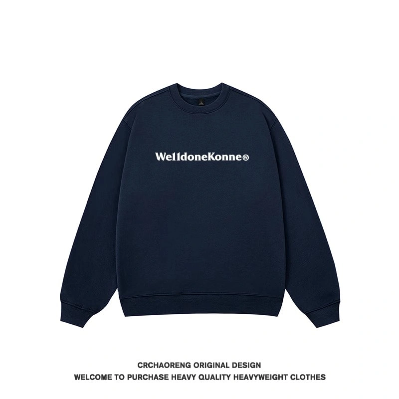 We11done Konne Retro Crew Neck Sweatshirt Men 2024 Pure Cottonweight Youth Top Style 5