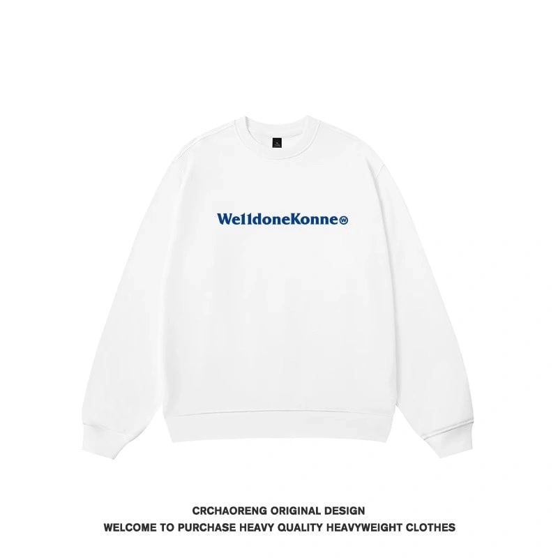 We11done Konne Retro Crew Neck Sweatshirt Men 2024 Pure Cottonweight Youth Top