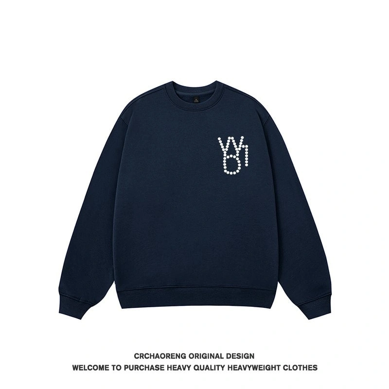 We11done Konne Retro Crew Neck Sweatshirt Men Trend Brand Casual Loose Pullover Top Style 1