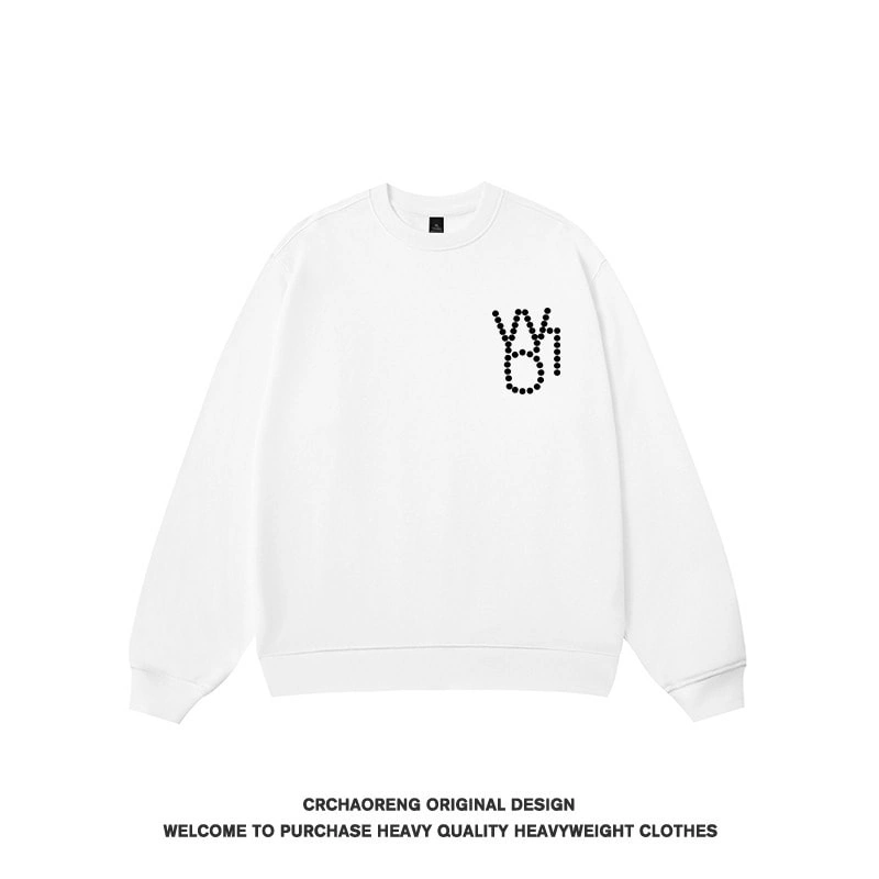 We11done Konne Retro Crew Neck Sweatshirt Men Trend Brand Casual Loose Pullover Top Style 5