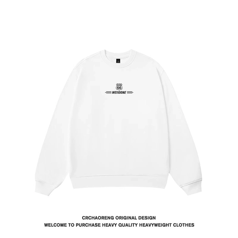 We11done Konne Retro High Street Top Men Trend Brand Fashion New Loose Crew Neck Sweatshirt Style 5