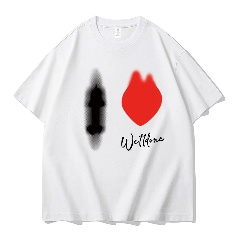 We11done Konne Short Sleeve T-Shirt Men Casual Loose Half Sleeve Pure Cotton High Street Trend Crew Neck Top Style 1