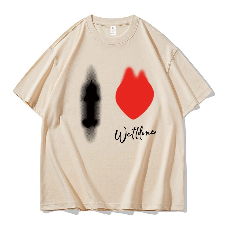 We11done Konne Short Sleeve T-Shirt Men Casual Loose Half Sleeve Pure Cotton High Street Trend Crew Neck Top Style 3