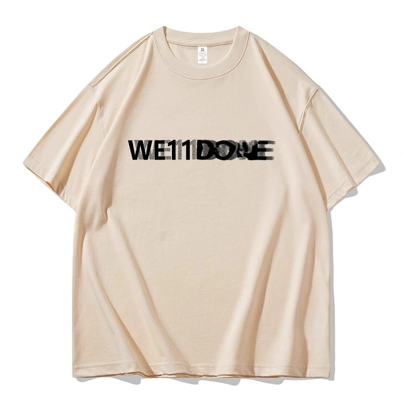 We11done Konne Short Sleeve T-Shirt Men Casual Loose Pure Cotton Trend Crew Neck Half Sleeve Top Style 4