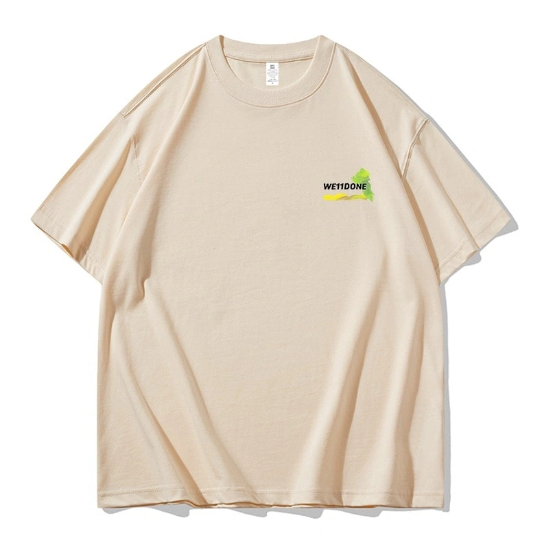 We11done Konne Short Sleeve T-Shirt Men Loose Half Sleeve Pure Cotton Trend Crew Neck Top Style 4