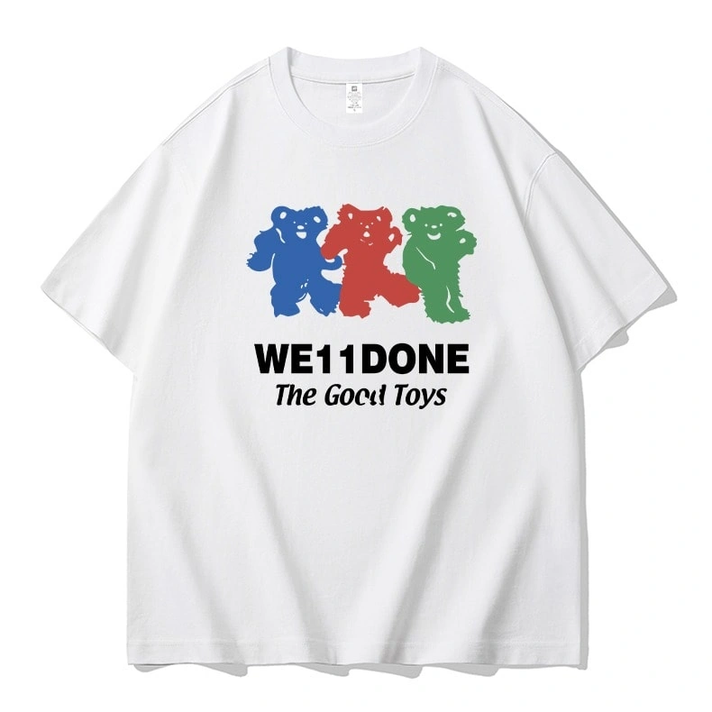 We11done Konne Short Sleeve T-Shirt Men Loose Half Sleeve Pure Cotton Trend Tee Clothes Style 1