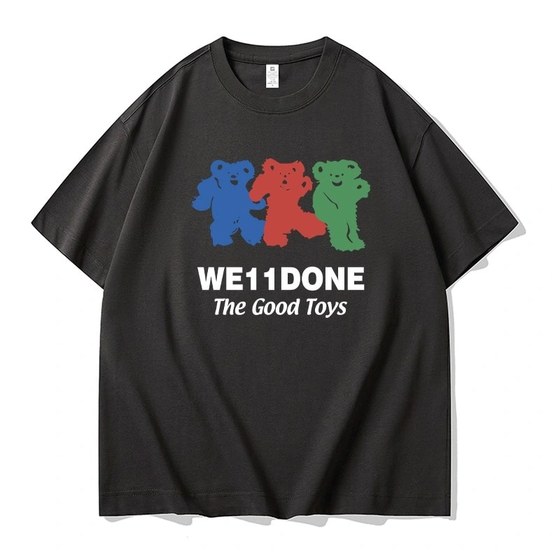 We11done Konne Short Sleeve T-Shirt Men Loose Half Sleeve Pure Cotton Trend Tee Clothes Style 2