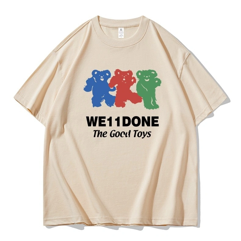 We11done Konne Short Sleeve T-Shirt Men Loose Half Sleeve Pure Cotton Trend Tee Clothes Style 3