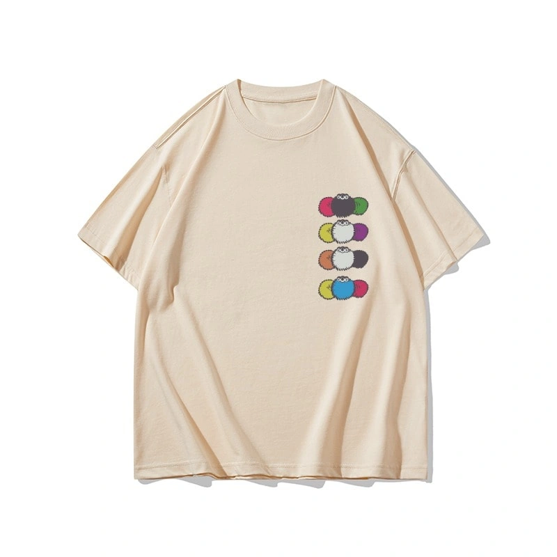 We11done Konne Short Sleeve T-Shirt Men Retro Loose Half Sleeve Pure Cotton Trend Tee Top Style 4