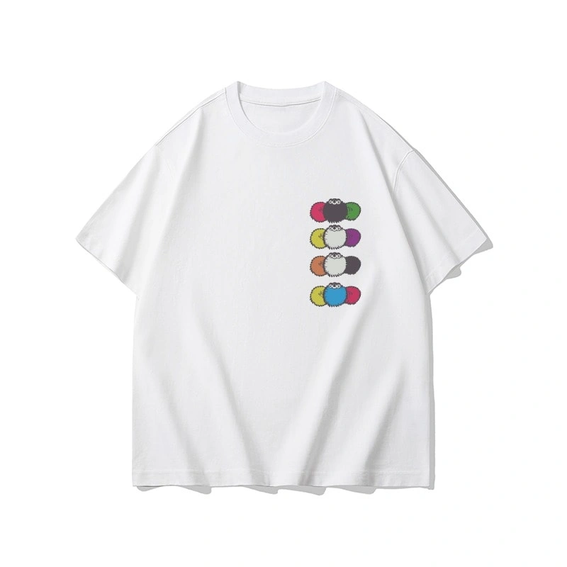 We11done Konne Short Sleeve T-Shirt Men Retro Loose Half Sleeve Pure Cotton Trend Tee Top