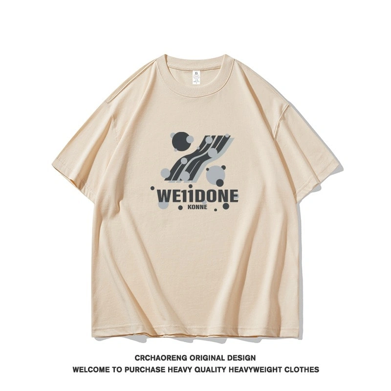 We11done Konne Simple VersatileShort Sleeve T-Shirt Men’s Pure Cotton Half Sleeve Top INS Style 4