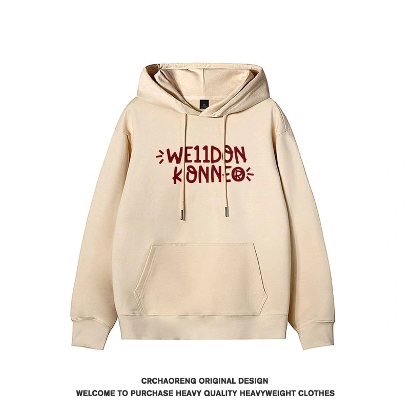 We11done Konne Stiff Hoodie Men Pure Cottonweight Retro Couple Jacket Trend Style 2