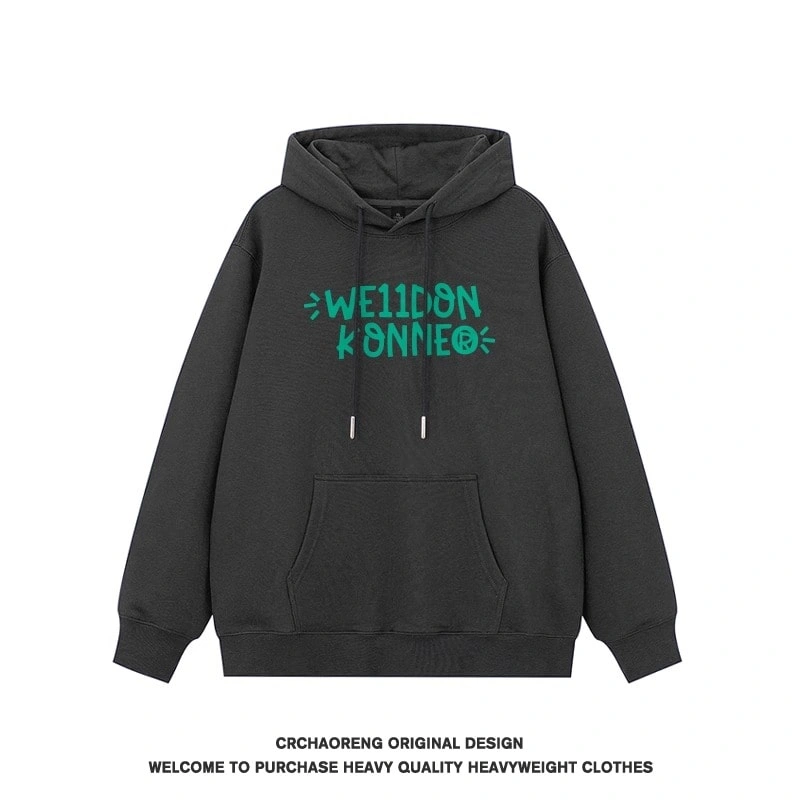 We11done Konne Stiff Hoodie Men Pure Cottonweight Retro Couple Jacket Trend Style 3