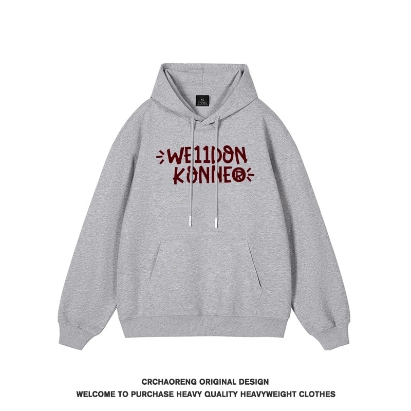 We11done Konne Stiff Hoodie Men Pure Cottonweight Retro Couple Jacket Trend Style 4