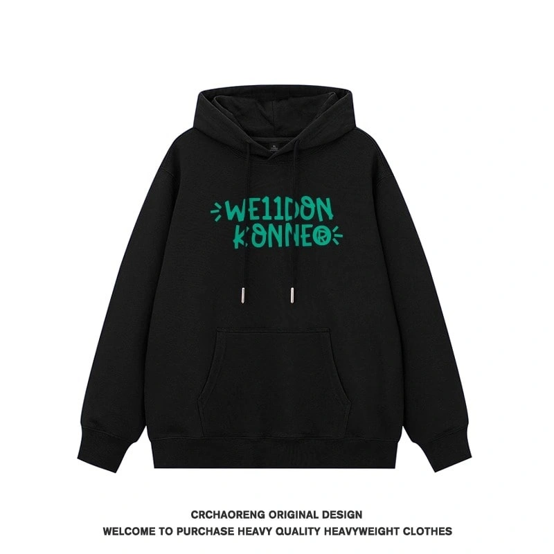 We11done Konne Stiff Hoodie Men Pure Cottonweight Retro Couple Jacket Trend