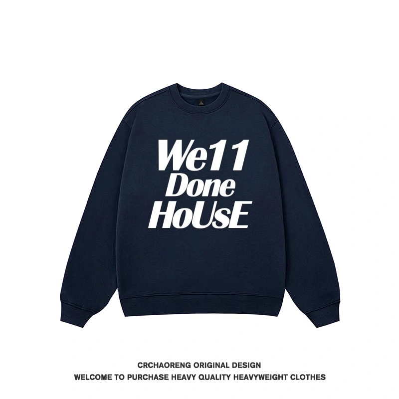 We11done Konne Trend Brand Crew Neck Sweatshirt Men Pure Cottonweight Loose Casual Top Male Style 1