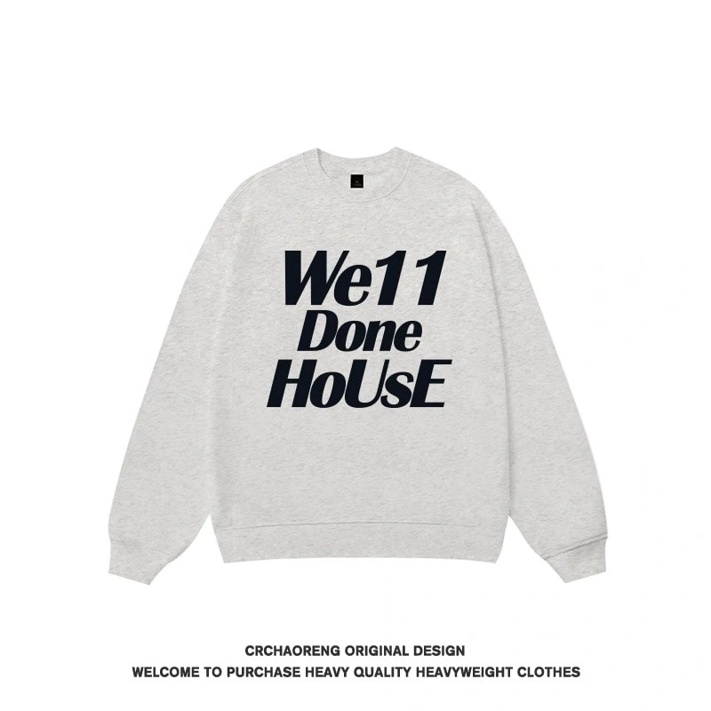 We11done Konne Trend Brand Crew Neck Sweatshirt Men Pure Cottonweight Loose Casual Top Male Style 4