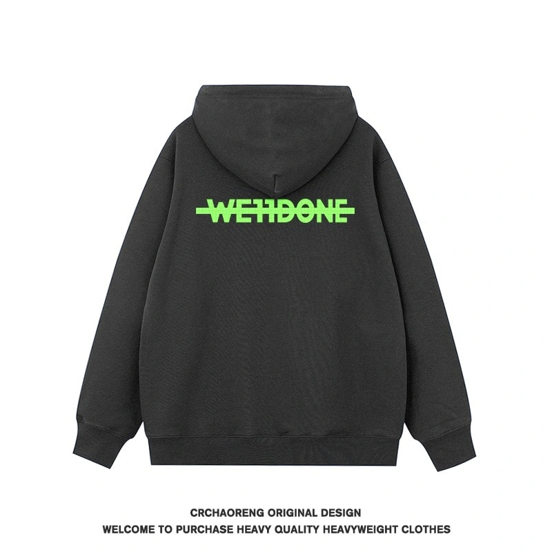 We11done Konne Trend Printed Retro Hoodie Men’s Street Oversize Hooded Jacket Style 2