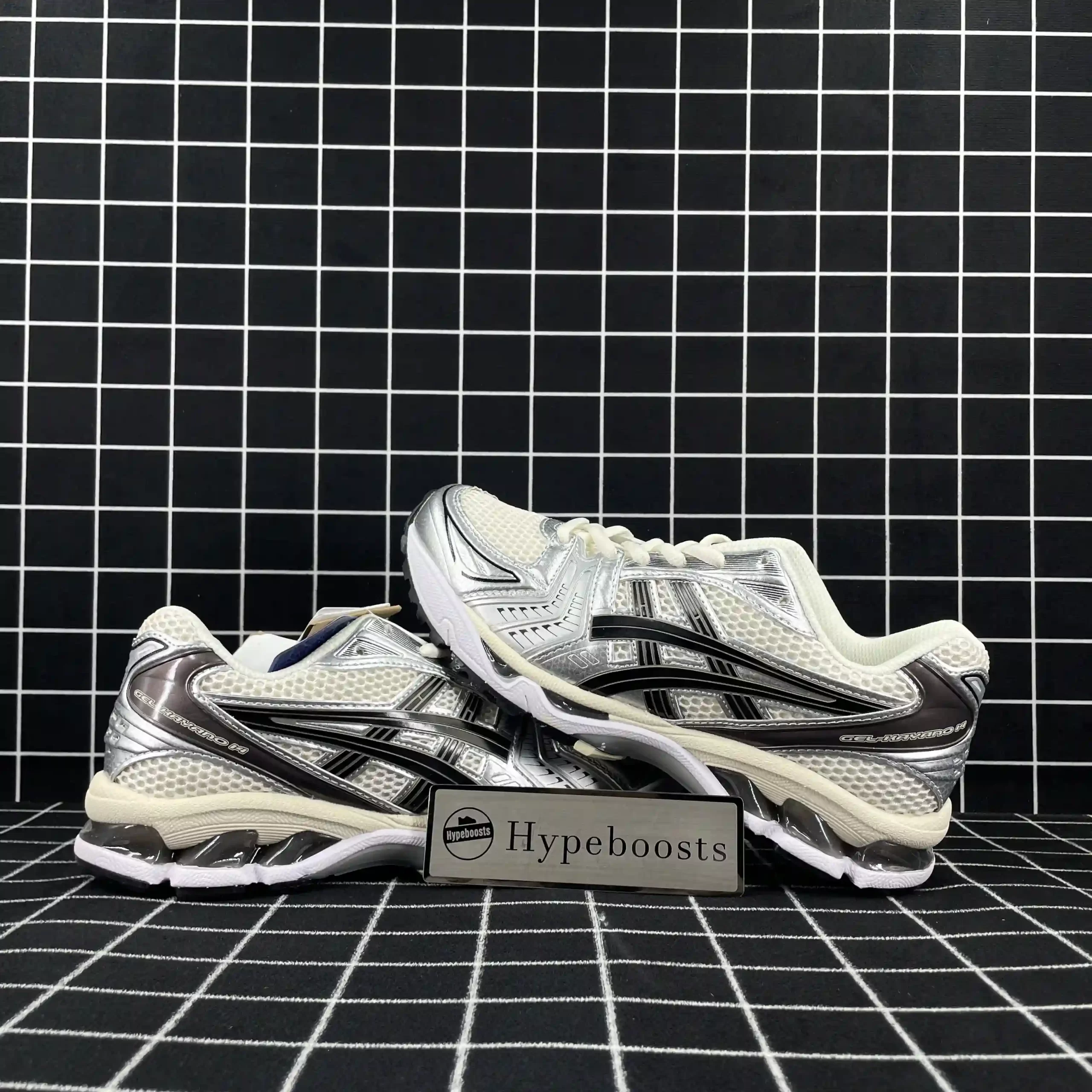 As*ic*s gel-kayano 14 cream black metallic plum