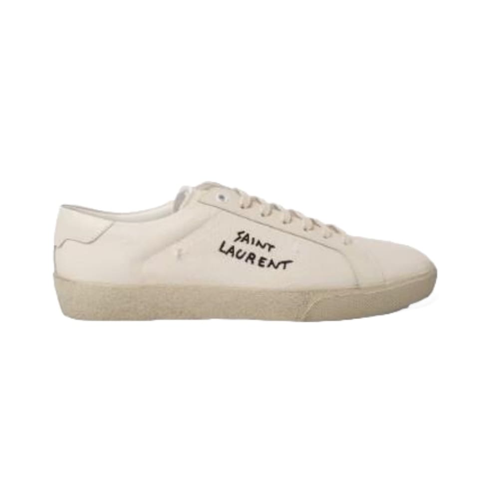 Saint Laurent Canvas And Leather Court Classic Low Top