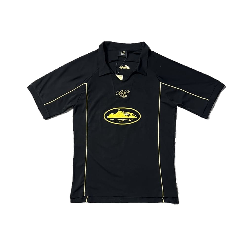 Corteiz Maychao Devil Island Flocked Soccer Tee