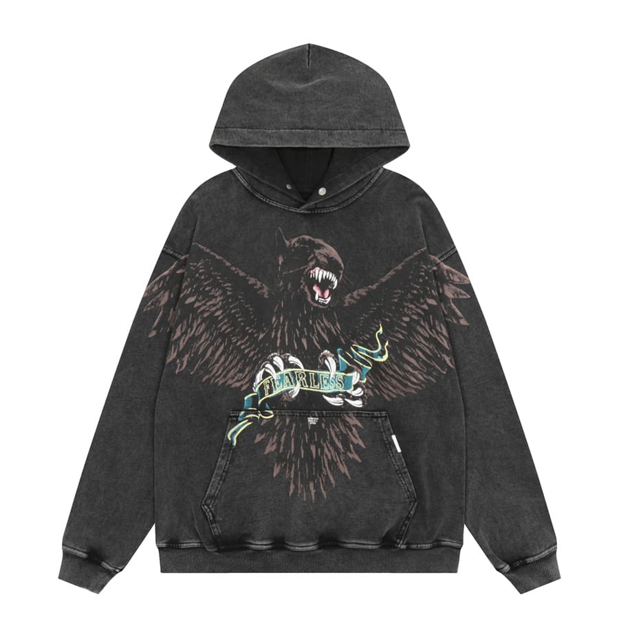 Represent Vintage Washed Doberman Pinscher Hoodie 2