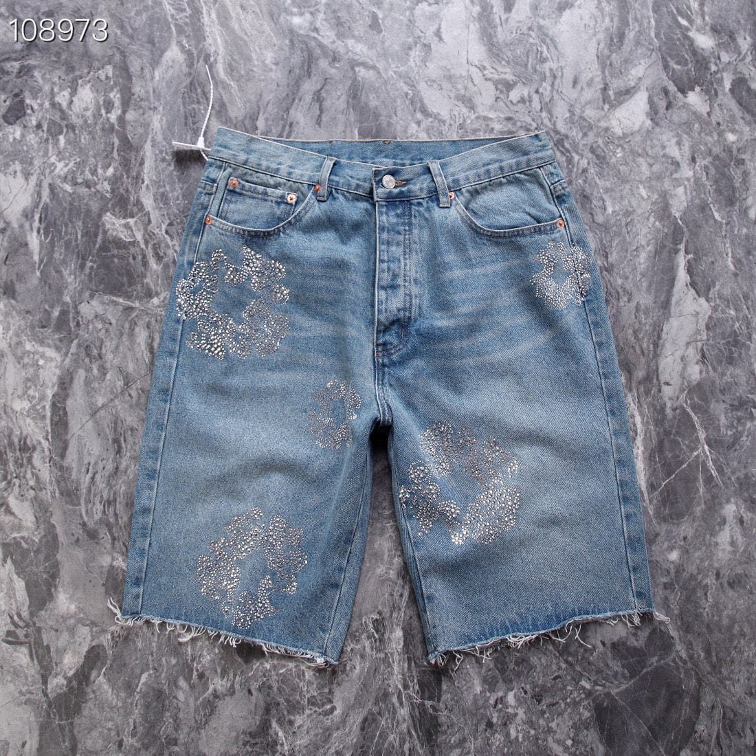 Denim Tears Rhinestone Button Shorts