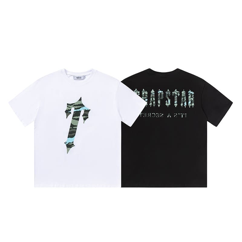 Trapstar Blue Camouflage Large T Hd Print Tee
