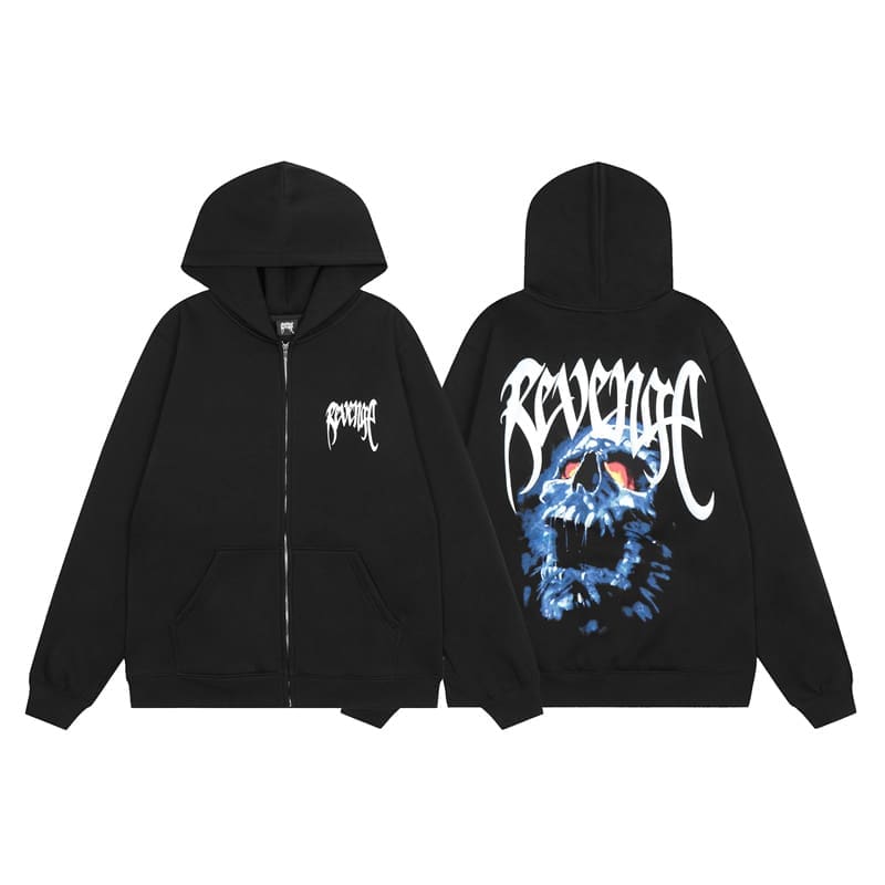Revenge Embroidery Letter Logo Hoodie